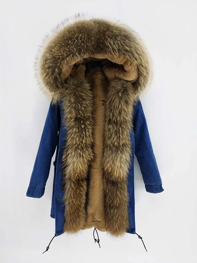 fox fur collar 9 Пальто из натурального меха, длинная парка, зимняя куртка для женщин, Воротник из натурального Лисьего меха, капюшон, подкладка из натурального меха, Толстая теплая уличная одежда, бренд - Цвет: fox fur collar 9