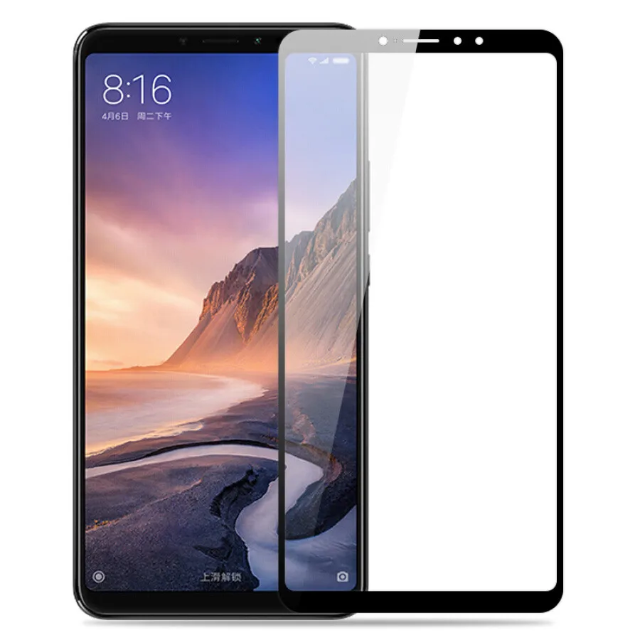 Полностью клеящееся закаленное стекло для Xiaomi MI Max 3 защитная пленка экрана Max3