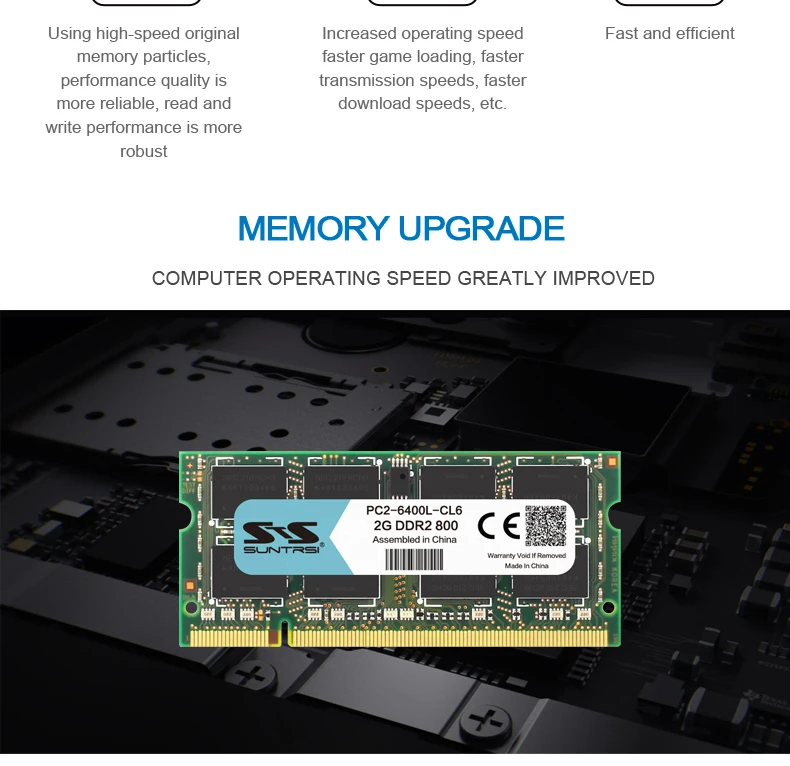Suntrsi ноутбук память DDR2 2g 800MHz 667MHz Ram для ноутбука 200pin 1,8 V