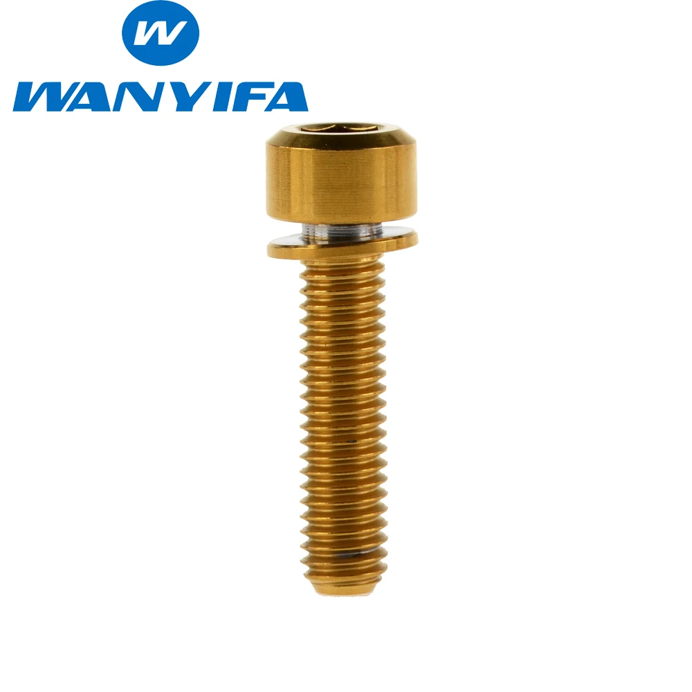 Wanyifa 4 шт. титановый Ti M6x25 мм болт с головкой для гарнитуры велосипеда