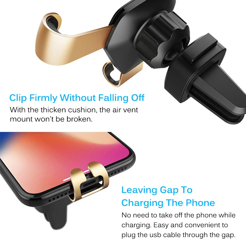Гравитационный Автомобильный держатель для телефона вращающийся на 360 градусов