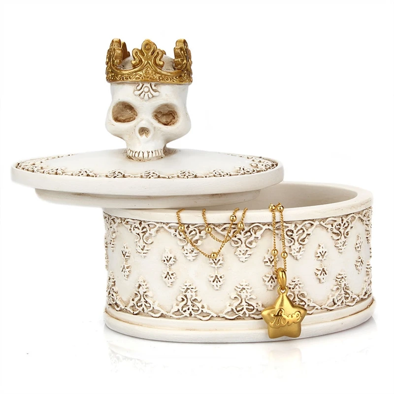 Органайзер для ювелирных изделий Crown Skull пыленепроницаемый полимерный контейнер