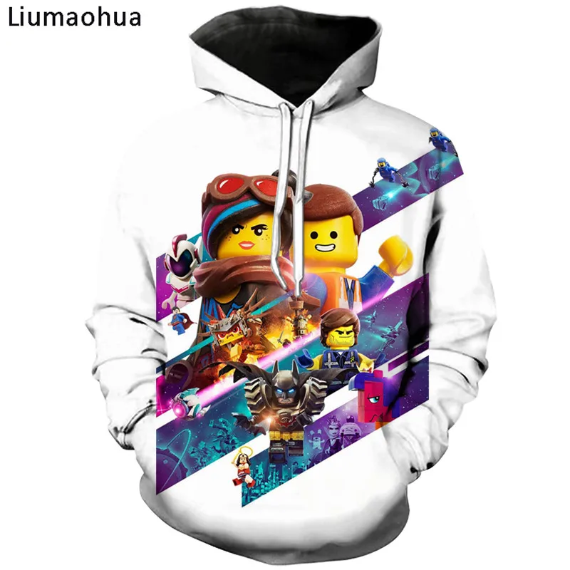 Liumaohua новинка 3D принт мультфильм аниме Лего фильм футболка/Толстовка/толстовка