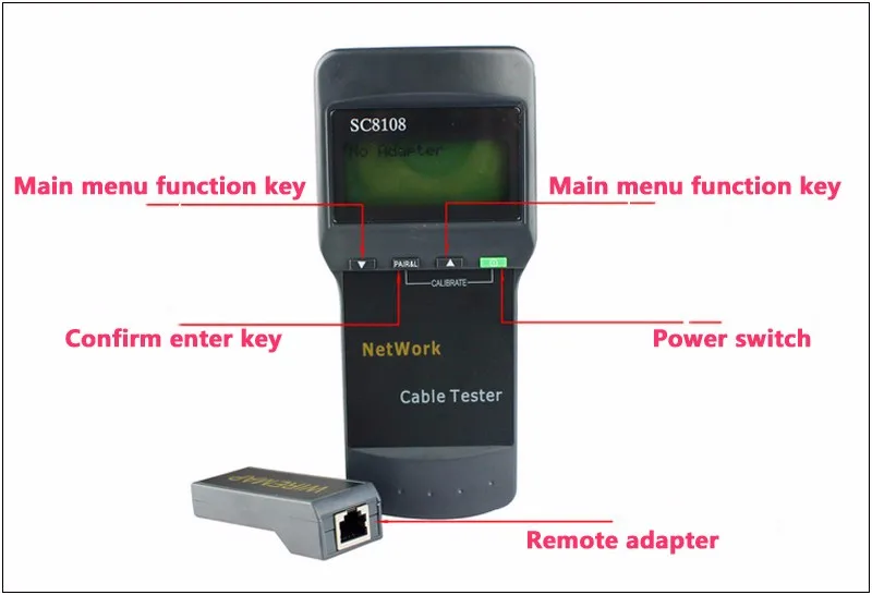 SC8108 сетевой кабель тестер Проверьте линию точки останова длина дальномер линии finder обнаружить 5E 6E коаксиальный кабель