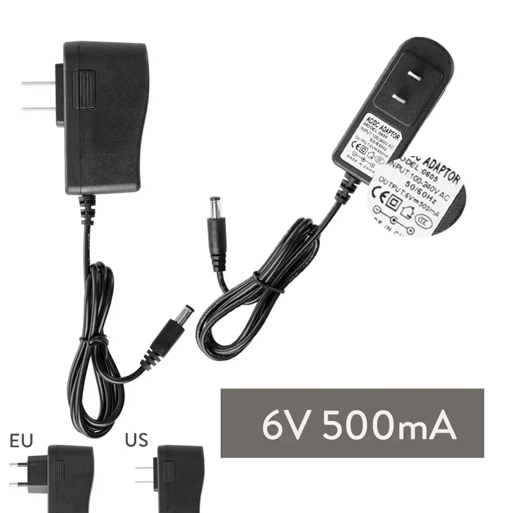 6V 500mA DC 12 В 3 в 6 в 19 в 20 в США ЕС Вилка питания адаптер трансформатор 1A 0.2A 0.3A 0.5A 0.6A для светодиодные ленты светильник Вход 100-240 В - Цвет: 6V 500mA