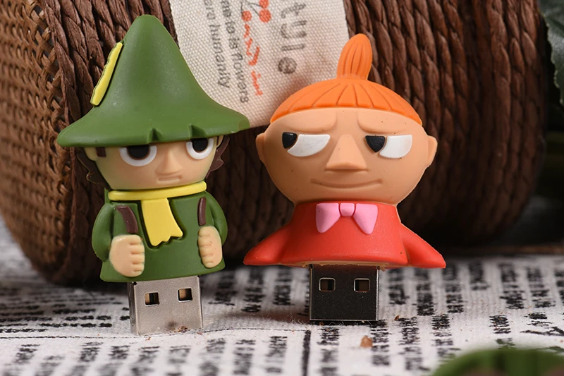 JASTER флеш-накопитель 64 ГБ, 32 ГБ, 16 ГБ, мультяшная карта памяти Moomin Valley, u-диск, милый маленький мой/Snufkin, usb флеш-накопитель, флешка