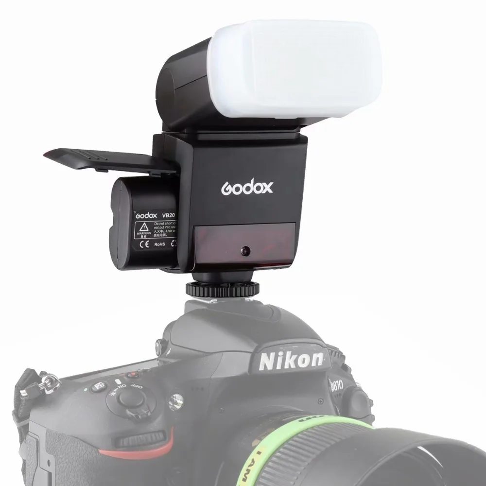 Вспышка для камеры Godox Mini Li Ion TTL V350N HSS 1/8000s GN36 0 1 s ~ 7 перерабатываемая Nikon