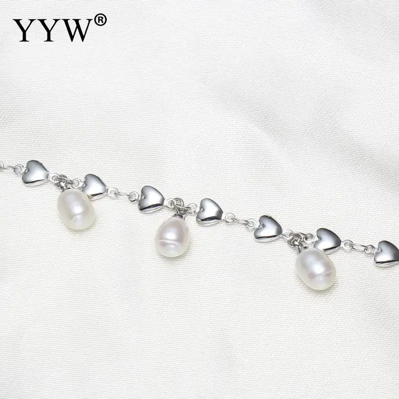 Натуральный 6-7 мм пресноводный жемчуг бусы браслет для женщин ювелирное изделие