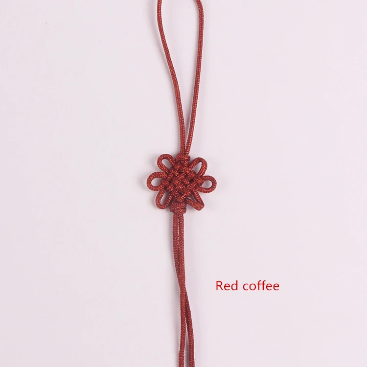 Red coffee 50 шт. мини китайские узлы кисточки кулон аксессуары домашний текстильный занавес одежда кисточка Ремесленная Веревка DIY декоративный материал - Цвет: Red coffee