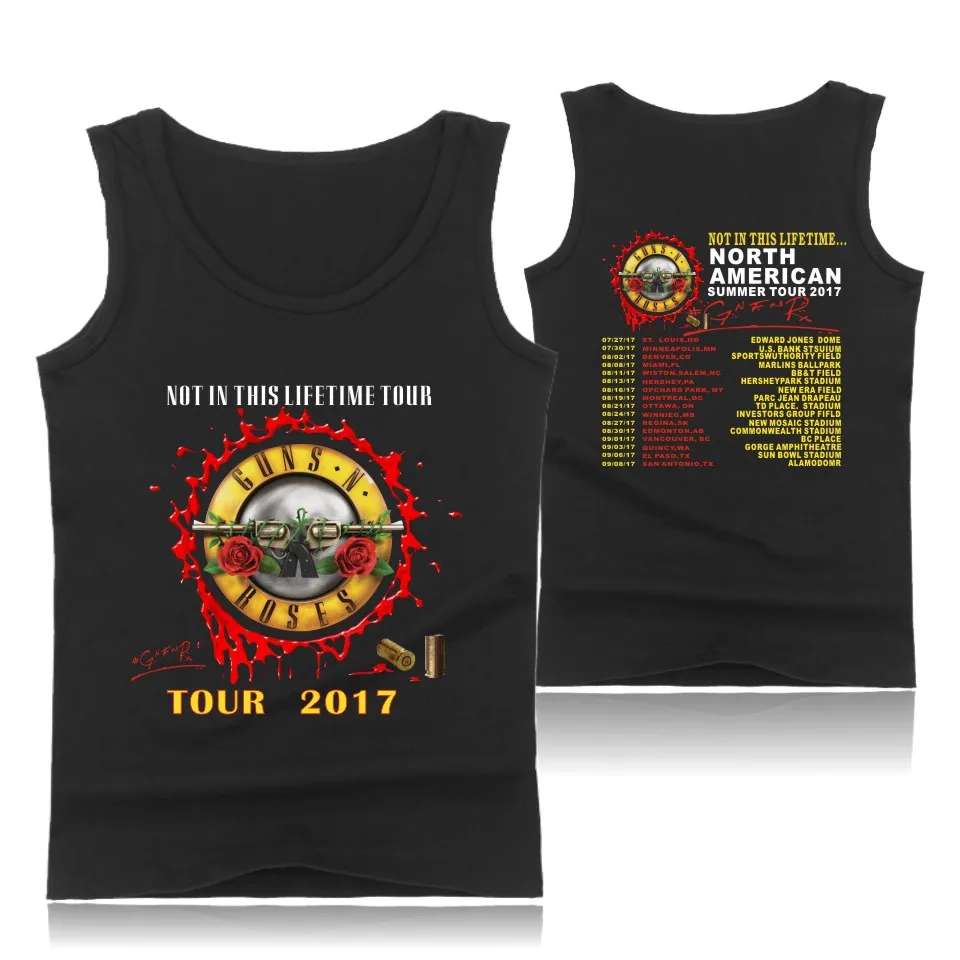 GUNS N ROSES, панковские майки для фитнеса, майка без рукавов, летняя майка, майка для спортзала, Мужская одежда для бодибилдинга, ружья и розы