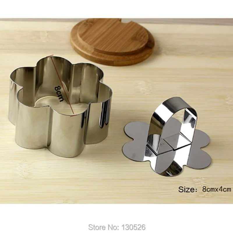 1 шт. Нержавеющая сталь круглой формы в форме цветка сердце квадратные Форма