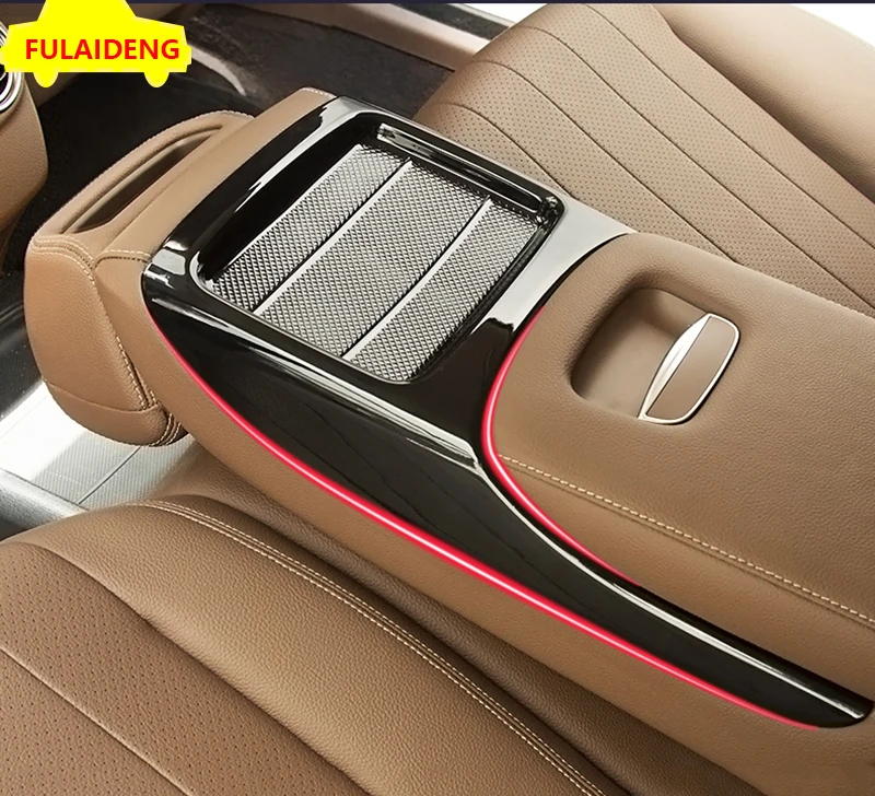 Для Benz E Class W213 E200l 300l 2016 2018 Черный ABS углеродное волокно внутренний задний