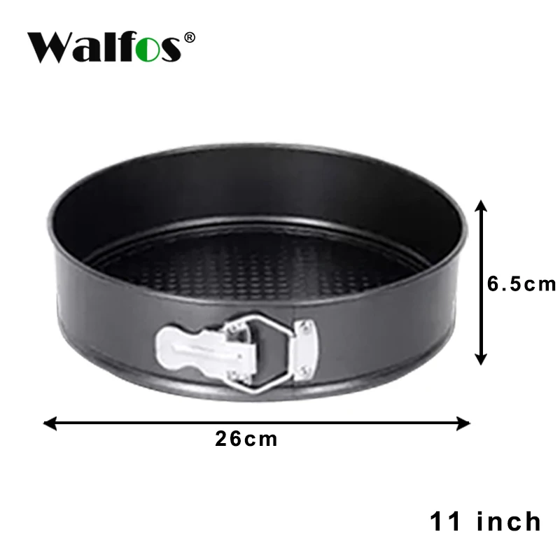 11 inch WALFOS выпечки кухонный инструмент, для торта прессформы торта металлическая круглая форма для выпечки формы для выпечки с антипригарным покрытием плесень Кухня аксессуары - Цвет: 11 inch