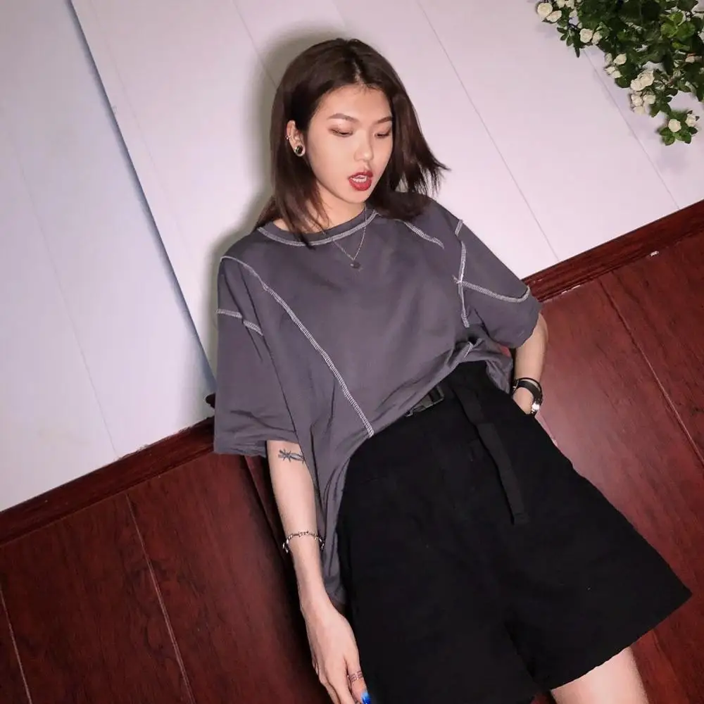 Уличная мода женские шорты свободные для отдыха лето 2019 новинка высокая талия