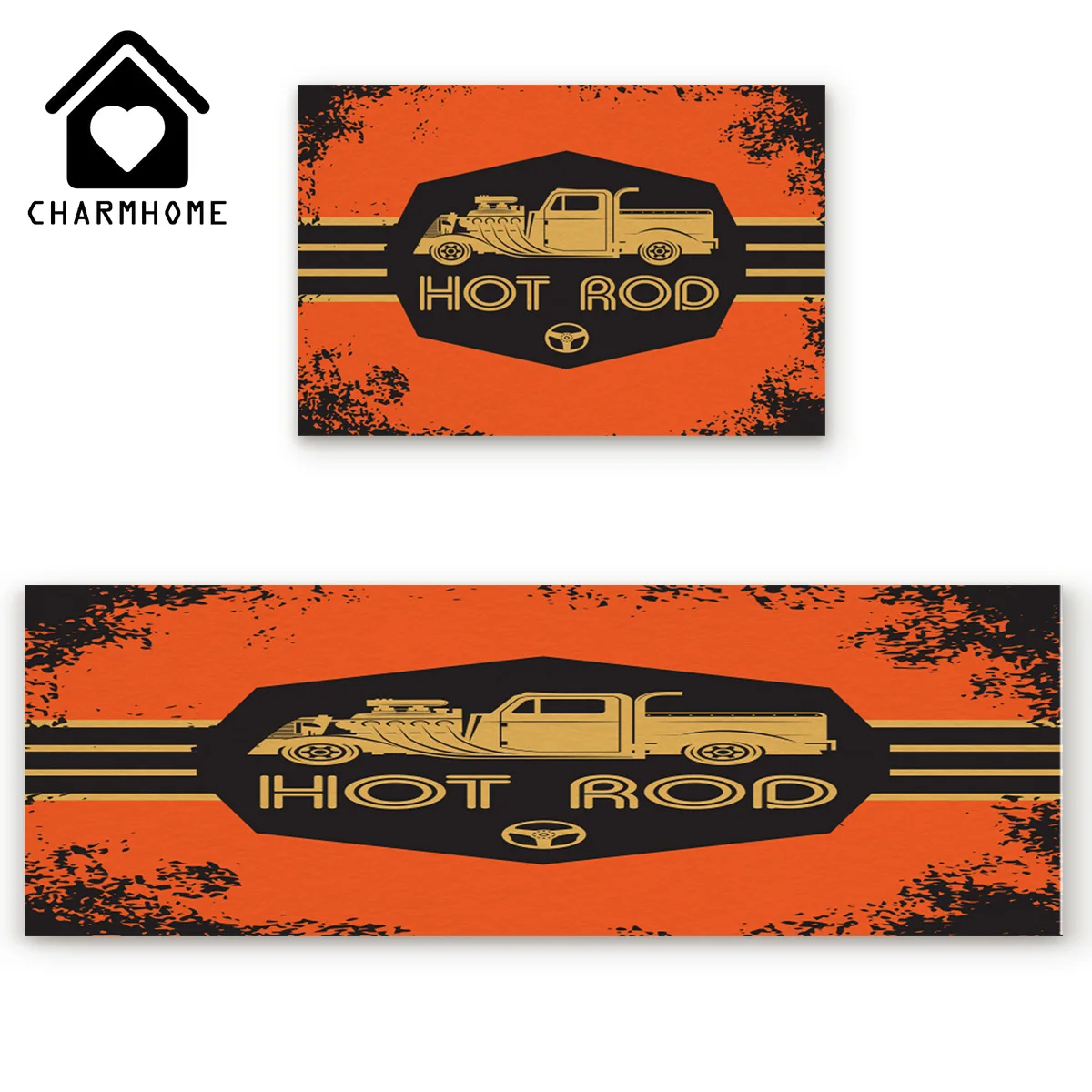 CHARMHOME 2 шт./компл. Hot Rod Ретро автомобиля длинные Кухня коврик для ванной ковры