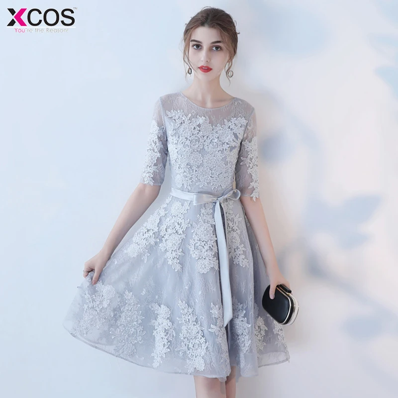 Черные кружевные платья для выпускного вечера реальное изображение серые