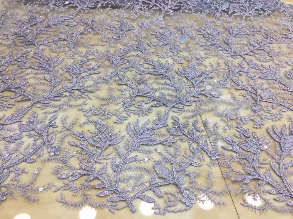 9 видов цветов вариант! Красивая нигерийская кружевная ткань с блестками для