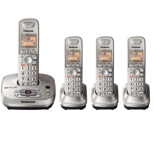 Four Handsets DECT 6,0 Plus цифровой беспроводной телефон с внутренней связью ID Домашний Беспроводной телефон английский испанский язык - Цвет: Four Handsets