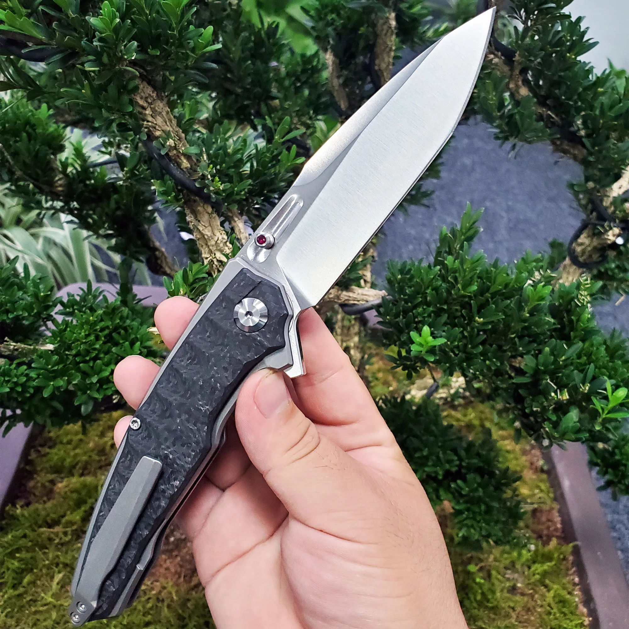 Тактический складной нож Black Shark карманный клинок из титанового углеродного