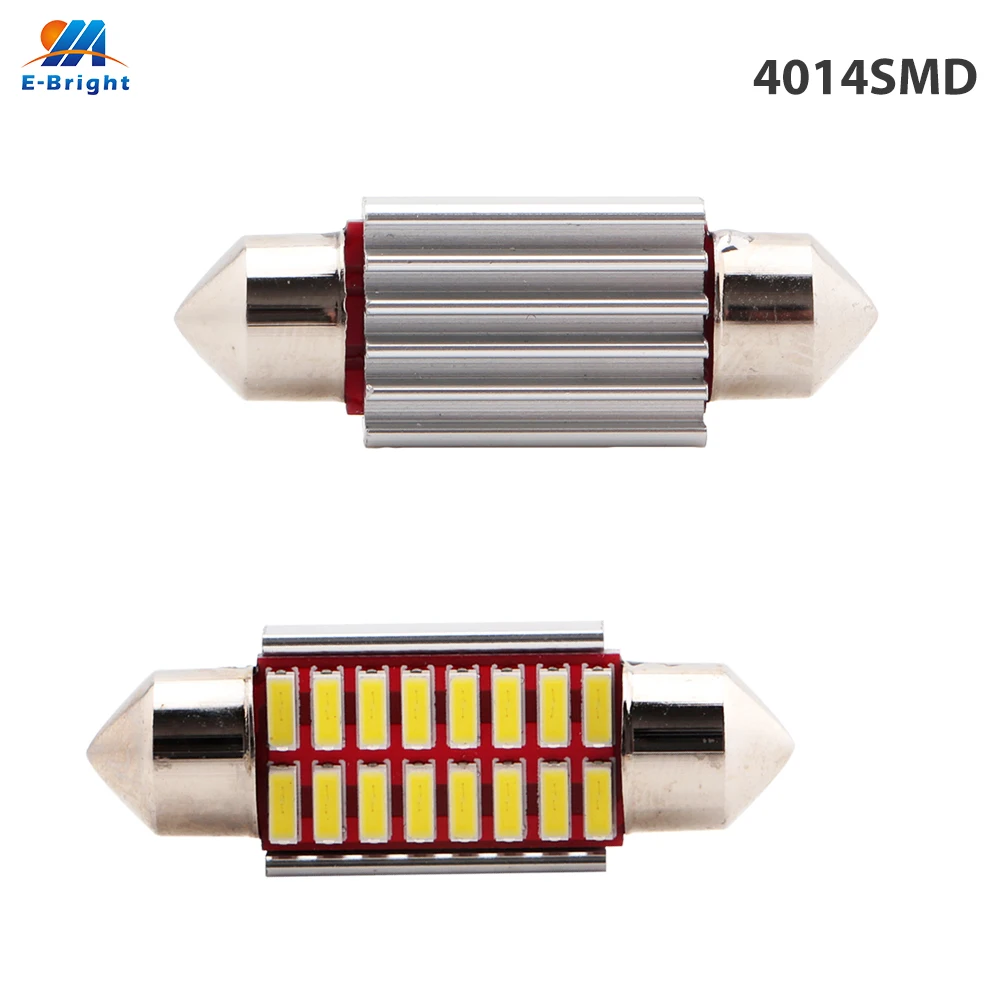 Оптовая продажа 200X 4014 Smd без ошибок чисто белые лампы Led гирлянда 31 мм 36 39 41 C5W C10W