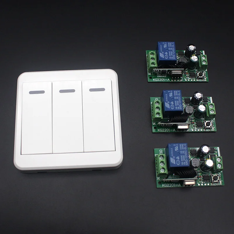 kit03 AC 220 В 1/2/3 канальный вертолет Дистанционное Управление переключатель+ стены Панель передатчик стены Дистанционное дома номер лестница светильник лампа светодиодный - Цвет: kit03
