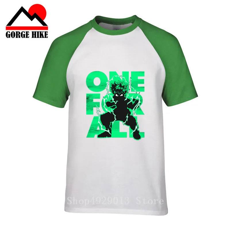 Футболка японского аниме My Hero Cool Academia дизайнер Boku No Manga Deku мужские футболки One For All
