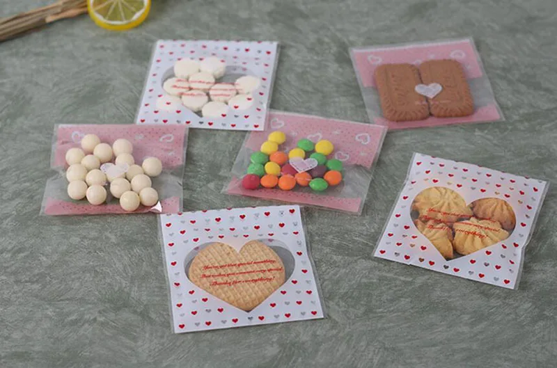 100 шт. пластиковые пакеты для упаковки конфет печенья|bag fringe|bag polobag xbox |