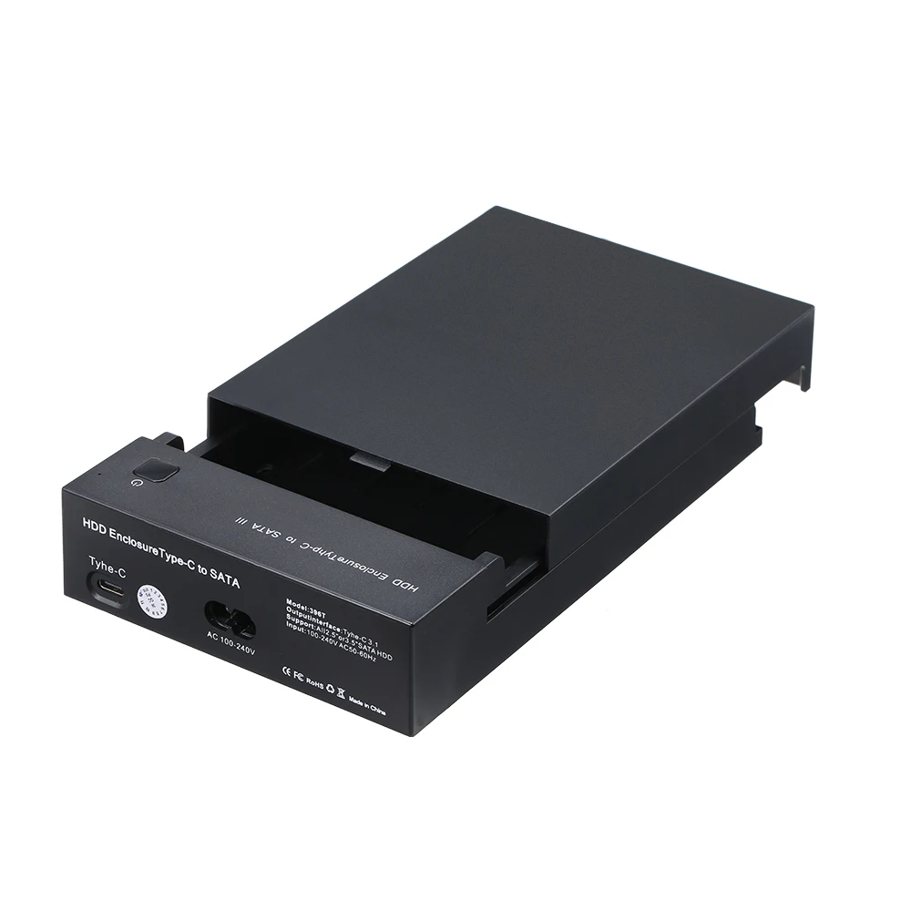 Чехол для HDD корпус USB3.1 type-C для жесткого диска док-станция 2,5/3,5 дюйма Sata для USB для HDD SSD для телевизора/компьютера/PS4