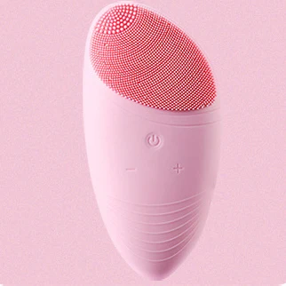 Pink Щетка для чистки лица, мини электрический Силиконовый массаж лица, водонепроницаемая стиральная машина, Sonic Vibracion, средство для глубокого очищения пор - Цвет: Pink