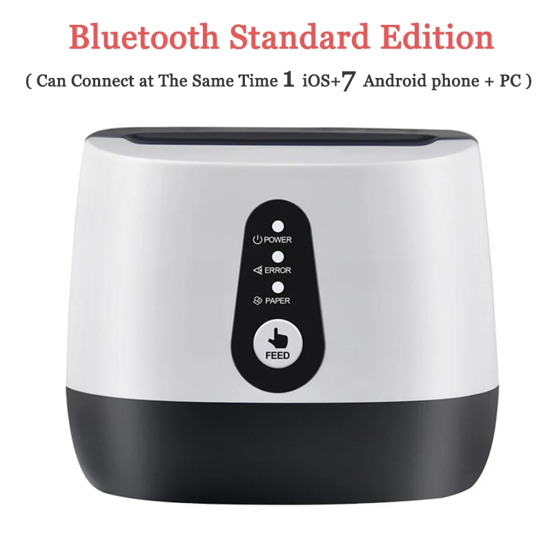 Термальный принтер билетов 58 мм через ПК/Bluetooth/WiFi соединение - Цвет: BT Standard Version