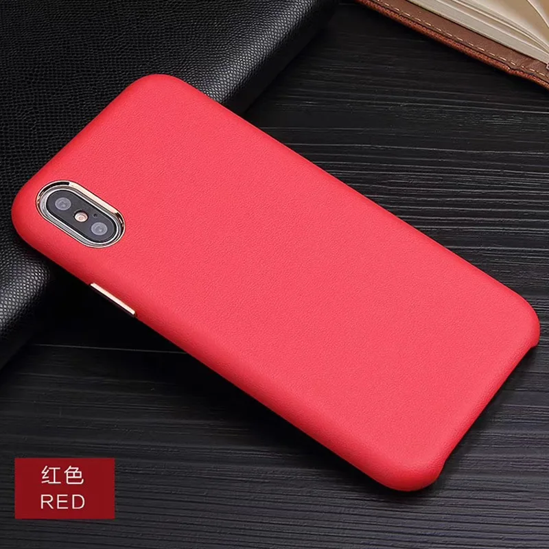 Red Роскошный модный мягкий кожаный чехол для Apple iphone 6 6S 7 8 Plus X XR XS максимальный чехол Ip 7plus 8plus XsMax красные черные розовые синие чехлы - Цвет: Red