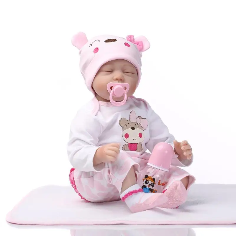 

bebe reborn babies Hair Rooted doll soft silicone reborn baby dolls 55cm Girl toys XMAS Gift