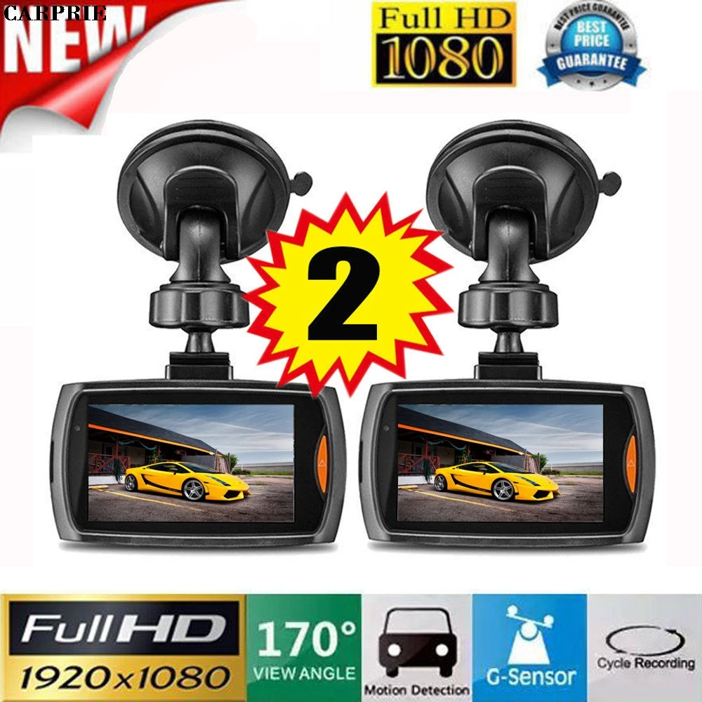Автомобильный видеорегистратор CARPRIE 2x 1080P Full HD g сенсор ночное видение Gps|cam video|night