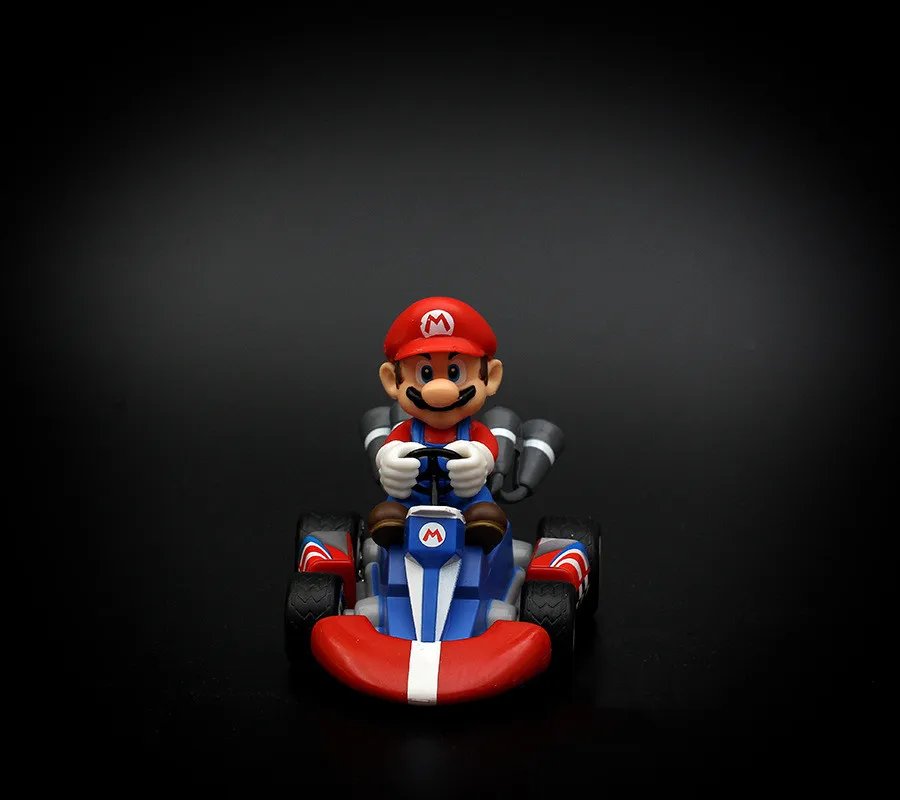 Высота каблука 10 см Super Mario Kart Вытяните назад автомобиль супер Марио и Луиджи