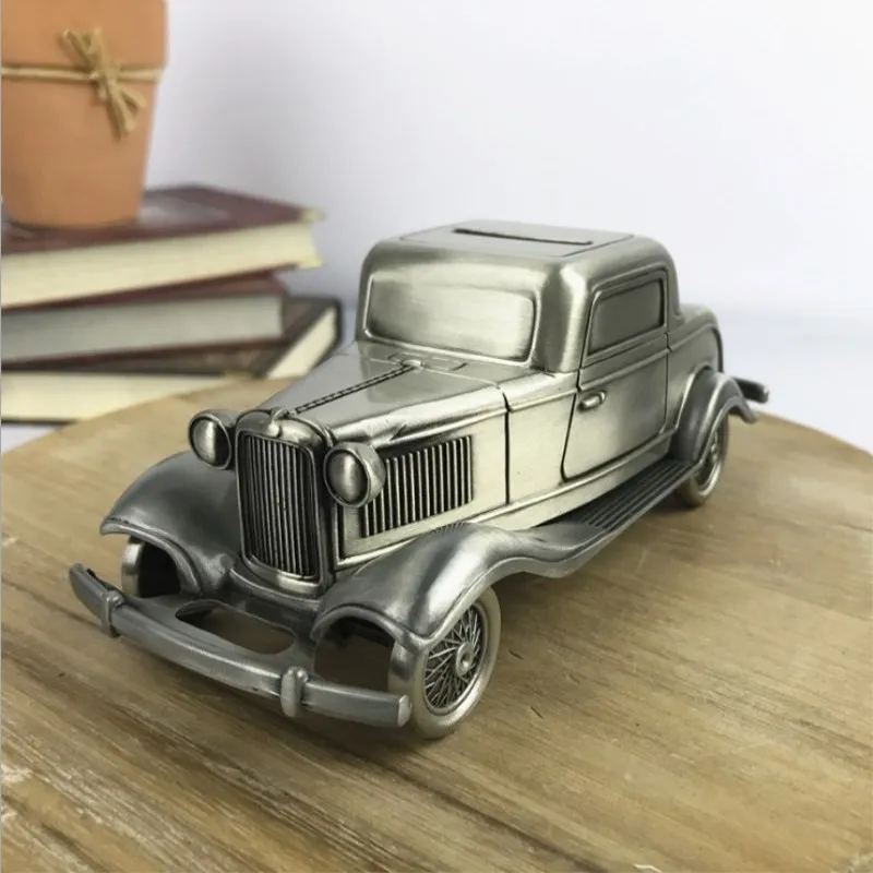 Металлическая винтажная модель автомобиля копилка детская игрушка автомобиль