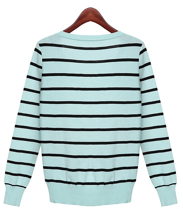 YONTREE New Women Striped Bowknot Loose Cardigans Long Sleeve Knit Jacket Woolen Coat Sweater Knitwear Tops H2157 |