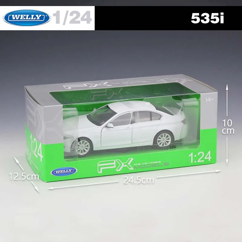 Высокая имитация WELLY 1:24 335i/535i литье под давлением автомобиля из металлического сплава классическая модель автомобиля для детей подарок коллекция игрушек оригинальная коробка