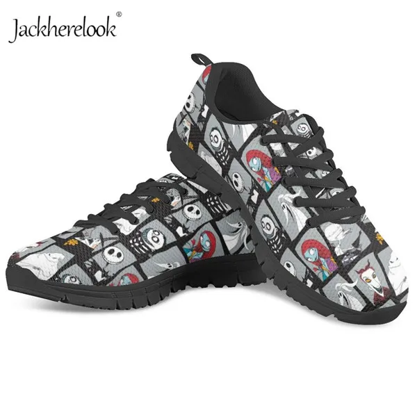 HK716BAQ Jackherelook/женские кроссовки в стиле «Кошмар перед Рождеством»; Повседневная дышащая обувь для прогулок; сезон весна-лето - Цвет: HK716BAQ