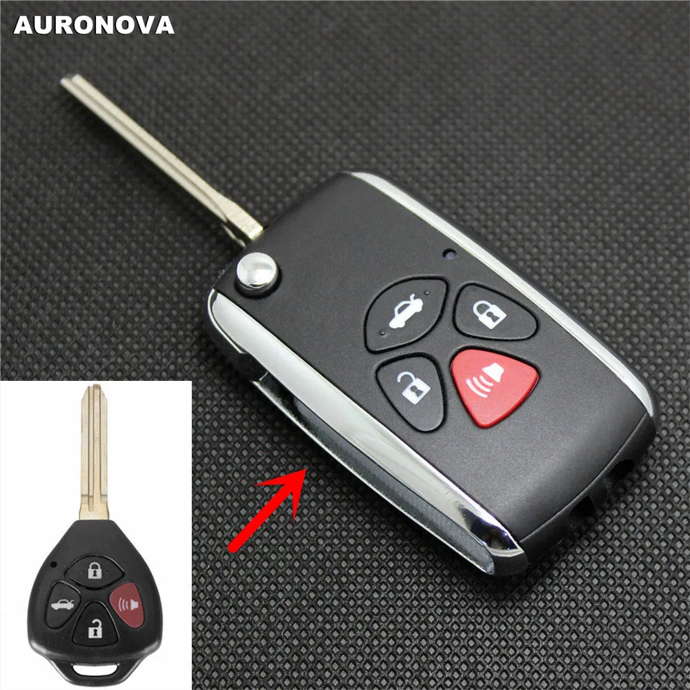 Новая Обновленная раскладная оболочка для ключей Toyota Rav4 Camry Avalon Matrix Corolla 3 + 1