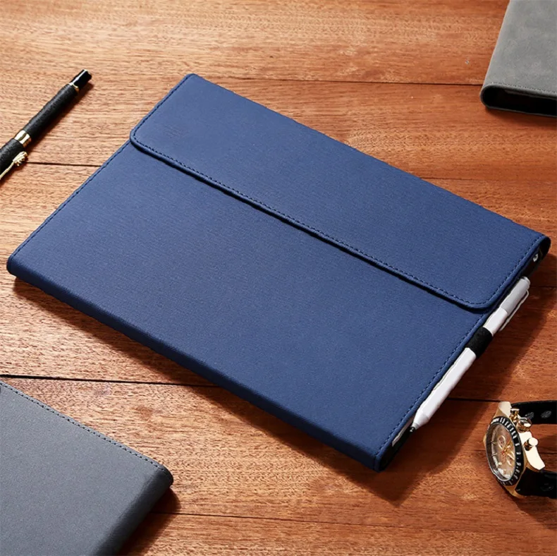 Тонкий чехол-подставка из искусственной кожи со стилусом совместимый с Surface Pro 3 12