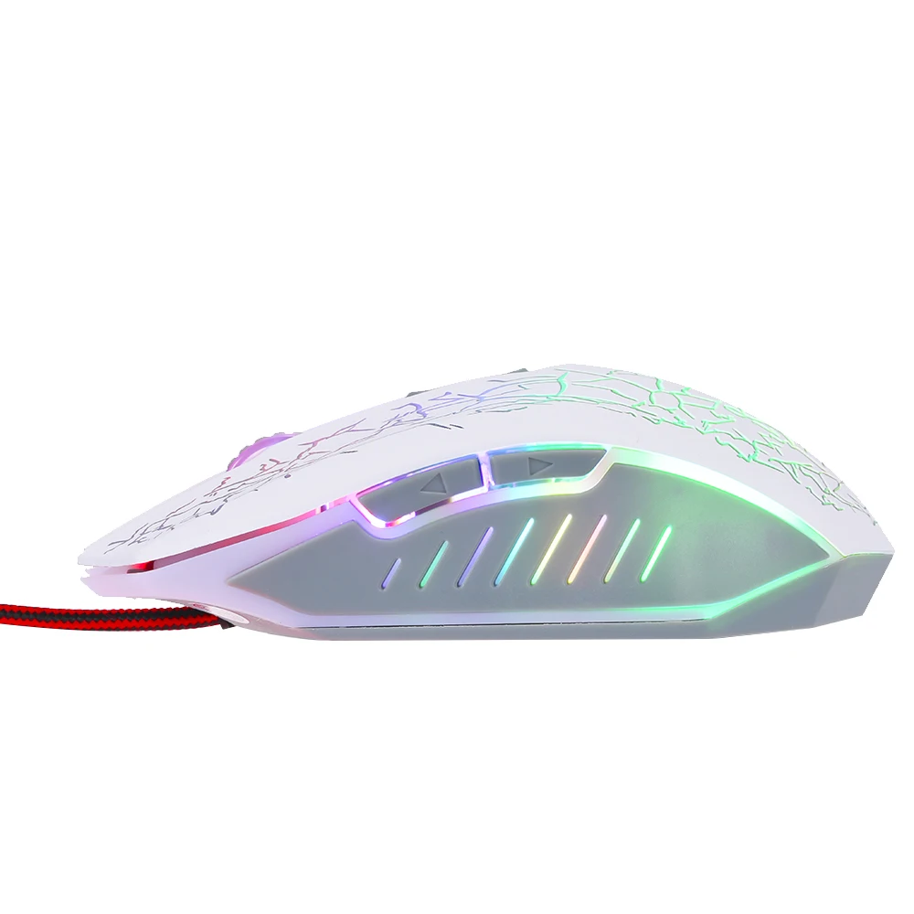 USB 2 0 Проводная игровая мышь RGB эргономичная компьютерные мыши ПК ноутбук белая