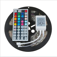 5050 rgb led strip light ip65 waterproof dc12v 5 meters 60ledm led flexible light strip with 44keys remote controller