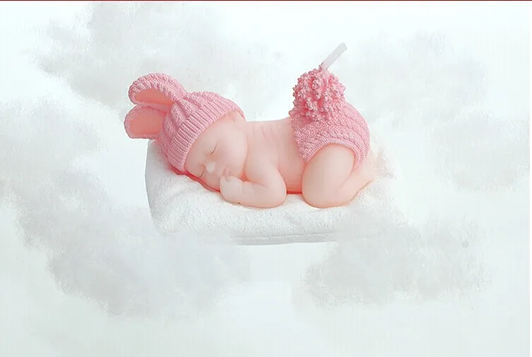 

Baby shower favor candle--Children's birthday party candles Sleep Baby Smokeless Candle gift wedding decoration 100pcs/lot