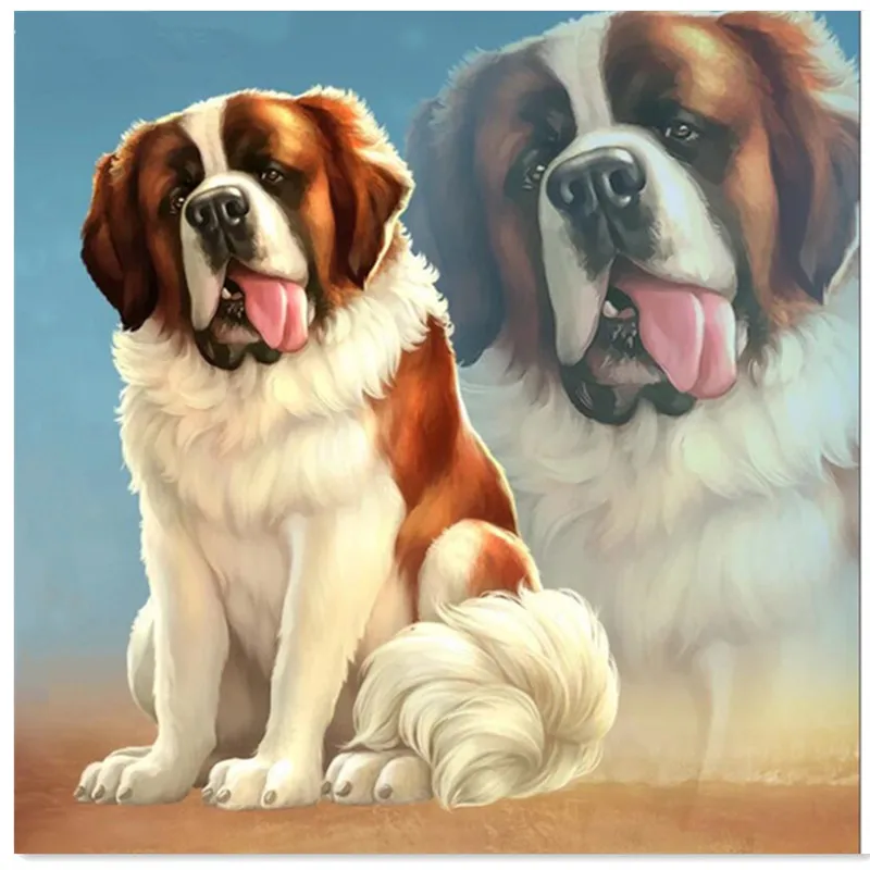 Полная квадратная Алмазная Вышивка крестом немецкая овчарка 5D DIY Алмазная вышивка собака полная круглая распродажа Бриллиантовая мозаичная фигурка животного - Цвет: Фиолетовый