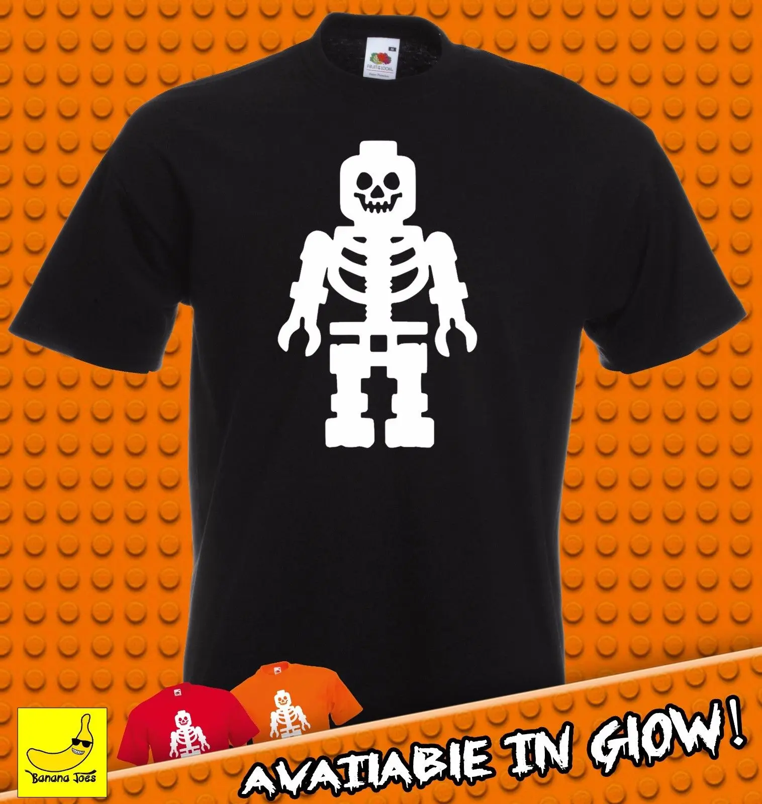 Lego скелет Хэллоуин футболка Череп Страшный костюм жуткий нарядное платье трюк