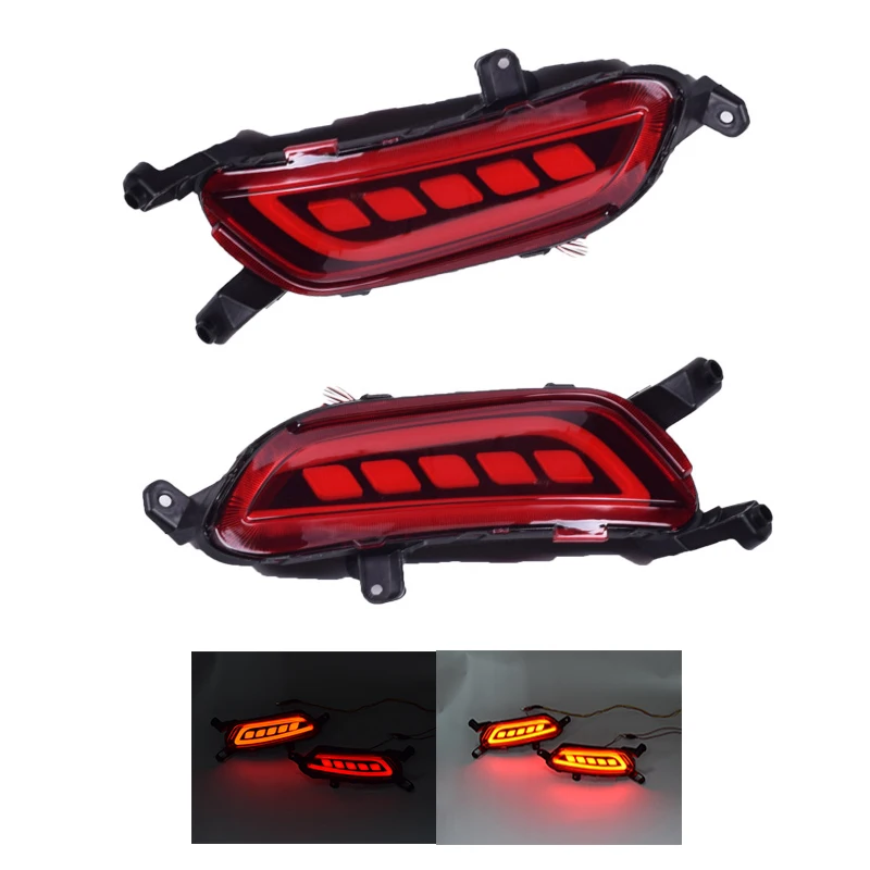 2 шт. LED DRL задний бампер фонарь Противотуманные фары стоп сигналы отражатель для