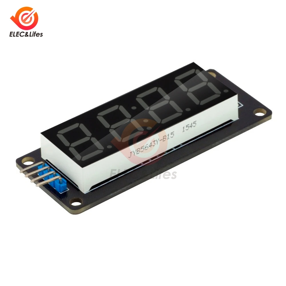 TM1637 4 значный светодиодный модуль цифрового дисплея для Arduino I/O 7 сегментов 0 56