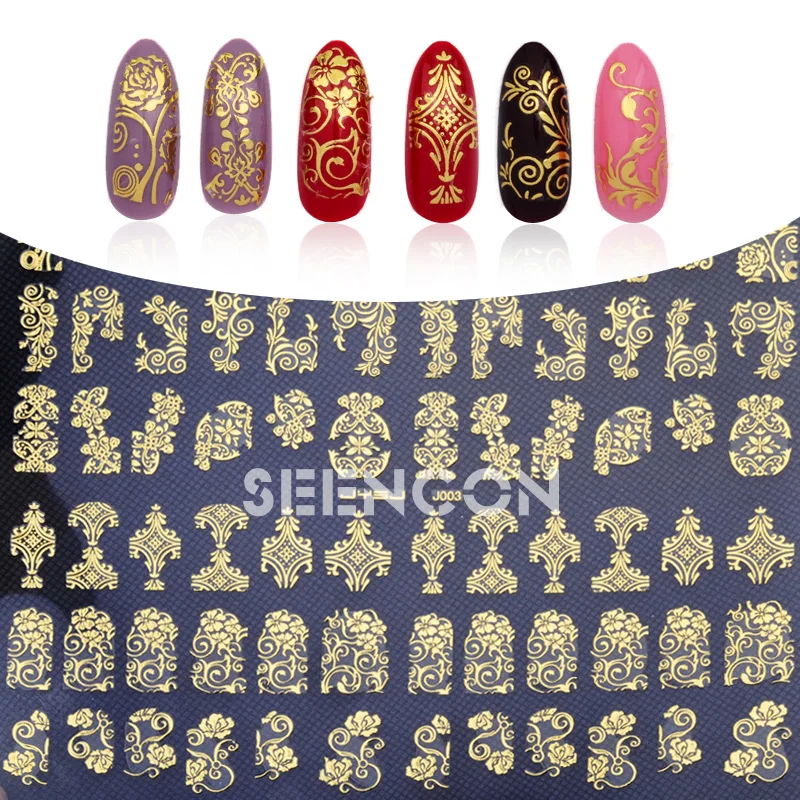 Лидер продаж 108 шт./лист 3d наклейка для французского маникюра железная