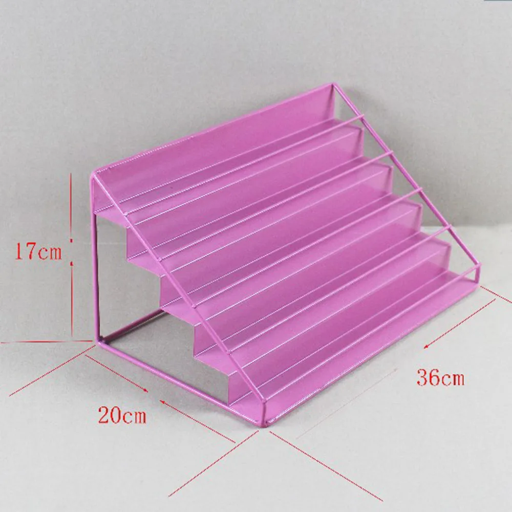 

2016 Hot Sale Makeup Cosmetic 5 Tier Metal Organizer Lipstick Jewelry Display Stand Holder Nail Polish Rack Free Shipping