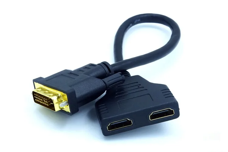 200 шт. позолоченный/никелевый двойной hdmi-кабель DVI 24 + 1 | Электроника